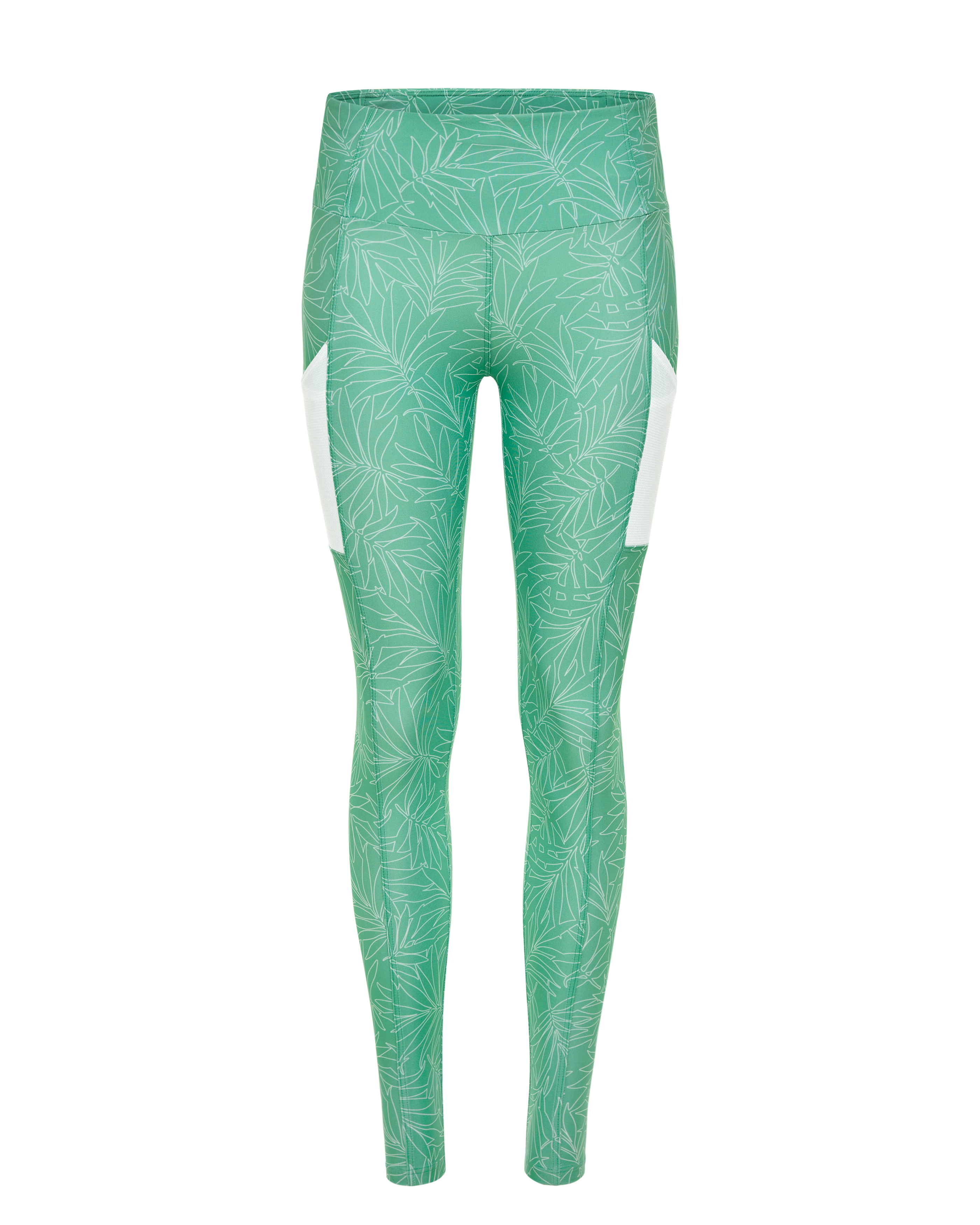 uv protection leggings spf bottoms_needle palm turquoise