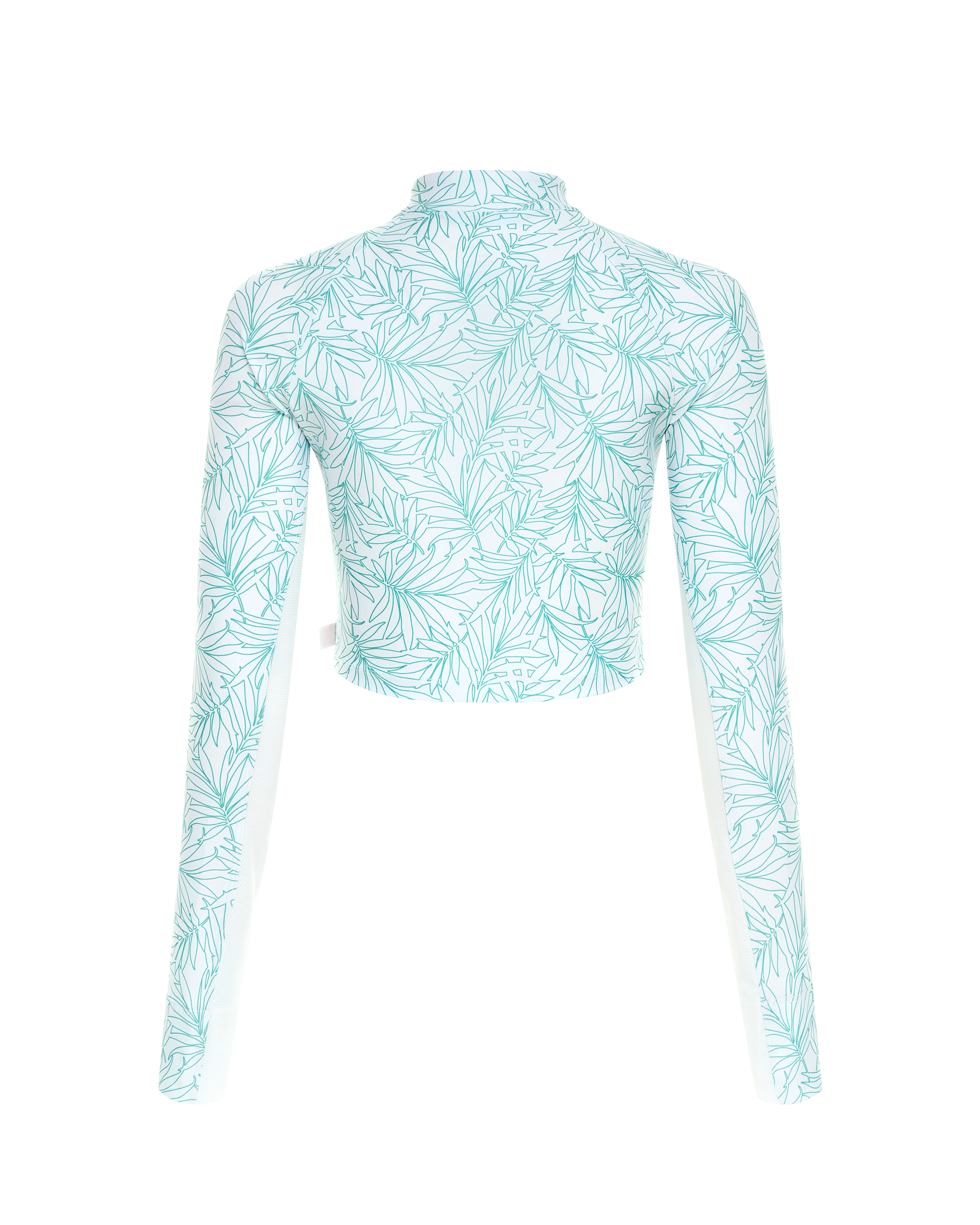 pelagic uv protection spf swim top_silver palm turquoise