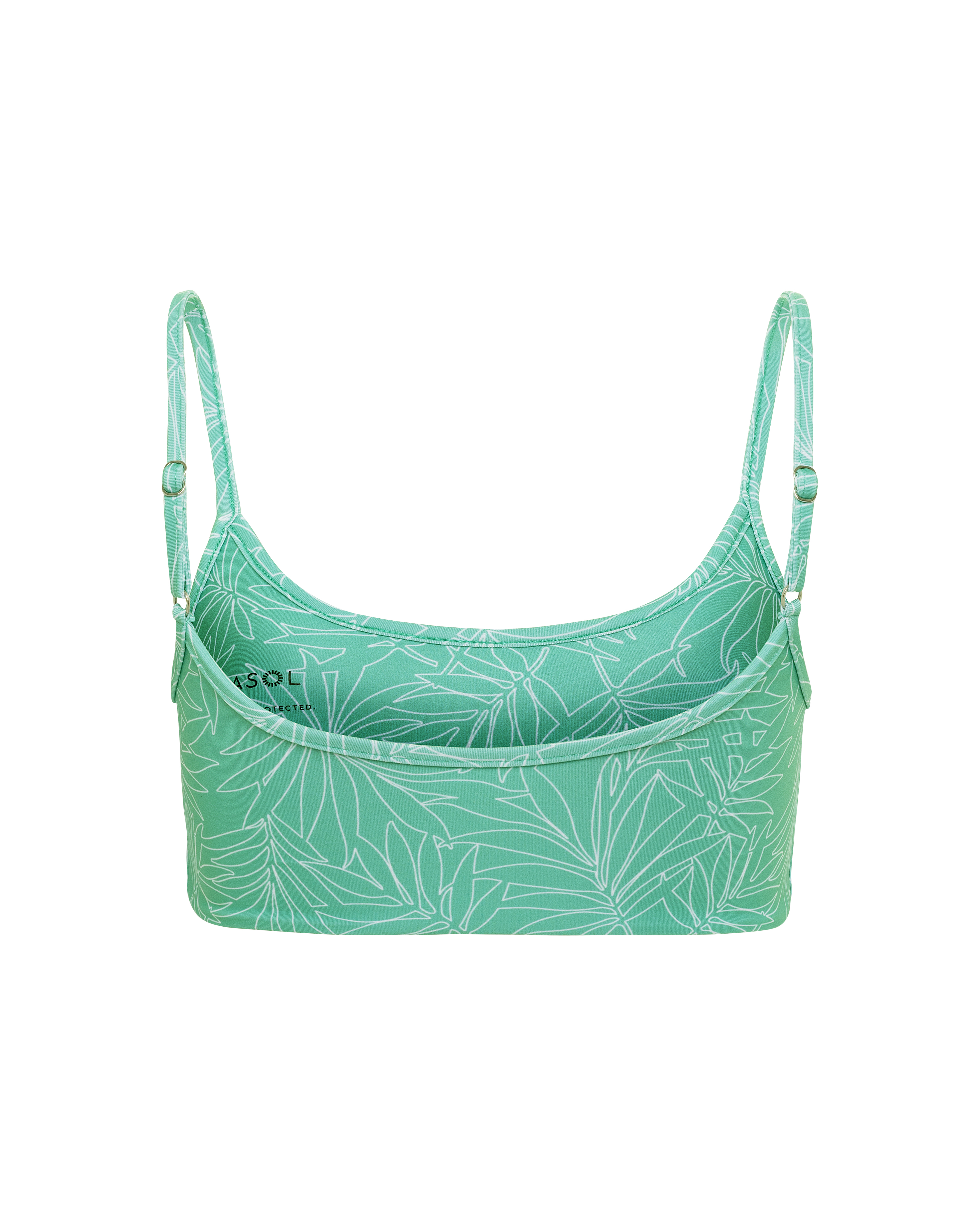 palmetto uv protection spf bikini top_needle palm turquoise