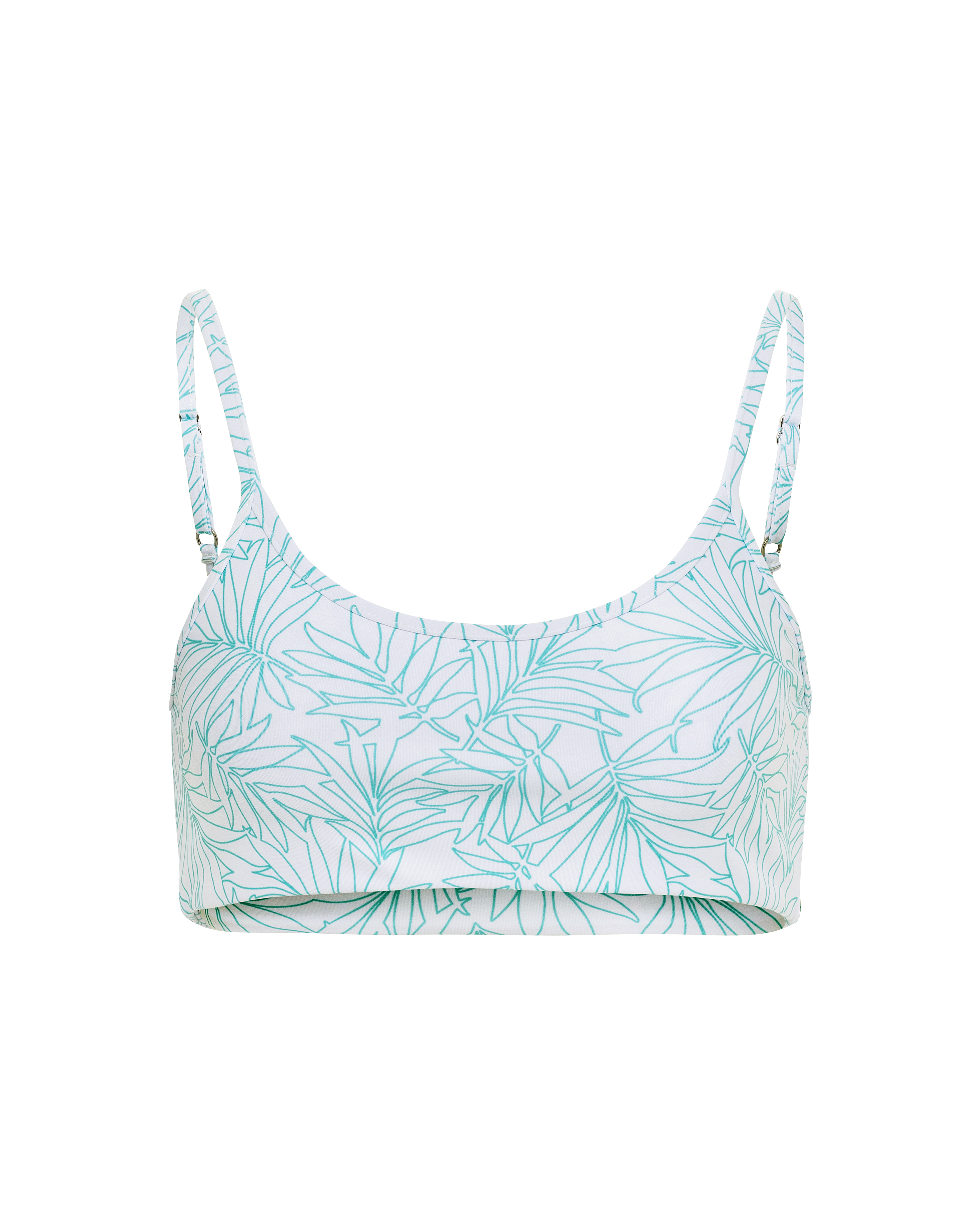 palmetto uv protection spf bikini top_silver palm turquoise